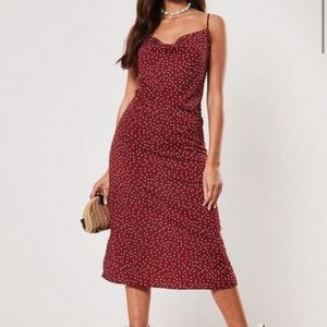 Cowl Neck Midi Dress